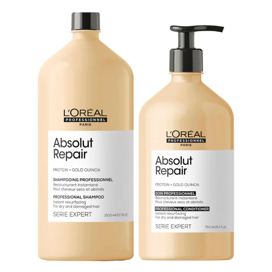 Restore Damaged Hair with L’Oréal Professionnel Absolut Repair Shampoo & Conditioner 1500ml - Dream Beauty