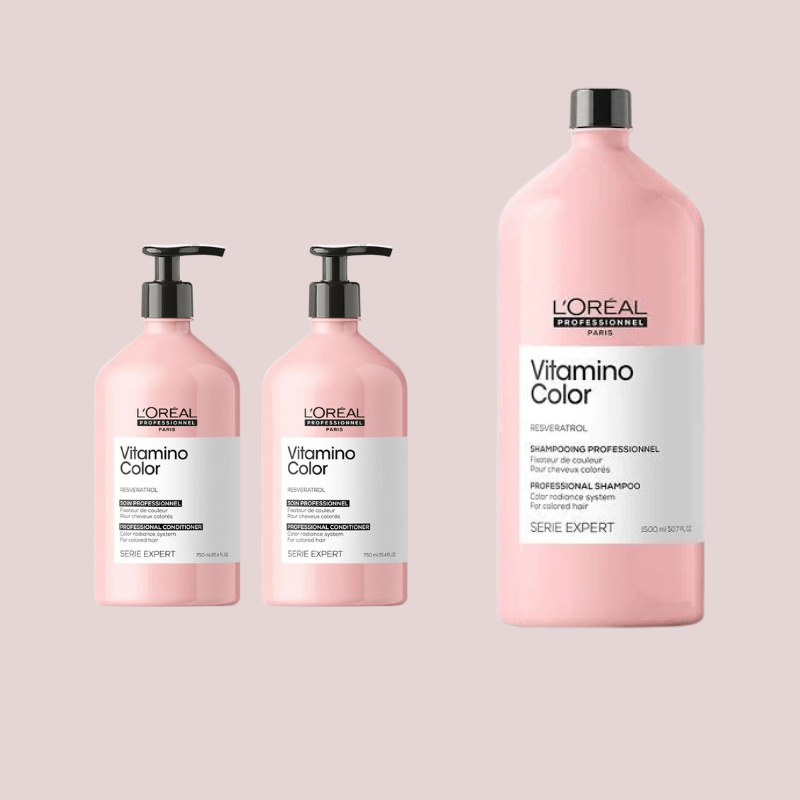 L'Oreal Professionnel Vitamino Color Shampoo and Conditioner Value Pack